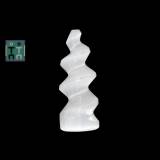 Obelisc Spiral Selenit Alb Maroc 100-110 x 38-40 mm ( XL ) - 1 Buc